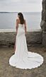 Mori Lee 12615 Nori Curved Neck Fit-And-Flare Wedding Gown