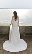 Mori Lee 12616 Noah Bateau Neck Bishop Sleeve Wedding Gown