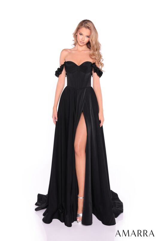 Amarra 89441 Corset Bodice Off The Shoulder Dress