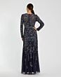 Mac Duggal 10093 Jewel Neckline Embellished Long-Sleeve Dress