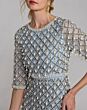 Mac Duggal 10099 Three-Quarter Sleeves Embellished Dress