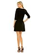 Mac Duggal 20697 Three-Quarter Sleeve Beaded Neck Dress