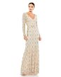 Mac Duggal 5021 Long Sleeve Embellished Dress