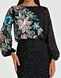 Mac Duggal 5615 Blouson Top Floral Dress