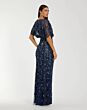 Mac Duggal 6158 V-Neck Floral Blouson Top Dress