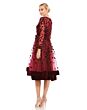 Mac Duggal 67007 Long Sleeve Tea-Length Formal Dress