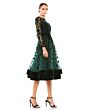 Mac Duggal 67007 Long Sleeve Tea-Length Formal Dress