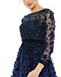 Mac Duggal 67007 Long Sleeve Tea-Length Formal Dress