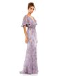 Mac Duggal 67493 Flare Sleeve Floral Dress