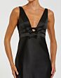 Mac Duggal 68855 Plunging V-Neckline Bow Waistband Dress