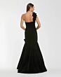 Mac Duggal 68983 Velvet Trumpet One-Shoulder Applique Dress