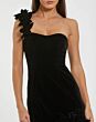Mac Duggal 68983 Velvet Trumpet One-Shoulder Applique Dress