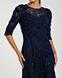 Mac Duggal 69016 Three-Quarter Sleeve Applique A-Line Dress