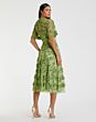 Mac Duggal 8010 Flare Sleeves Floral Print Dress