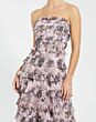 Mac Duggal 8137 Floral Strapless A-Line Ruffle Dress
