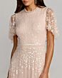 Mac Duggal 9192 High Neckline Short Cape Sleeves Dress
