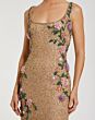 Mac Duggal 9340 Square Neck Beaded Floral Sleeveless Formal Dress