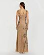 Mac Duggal 9340 Square Neck Beaded Floral Sleeveless Formal Dress
