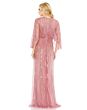 Mac Duggal 93841 Batwing Sleeve Embellished Dress
