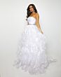 Ava Presley 39555 Ruffle Skirt Strapless Dress
