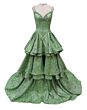 Ava Presley 42321 Tiered Skirt Basque Waist Jacquard Dress