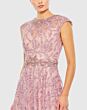Mac Duggal 79430 Cap Sleeve Illusion Neck Dress