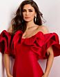 Jovani 43757 Ruffle Sleeve Off The Shoulder Dress