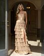 Jovani 43161 Tiered Skirt Strapless Ruched Dress