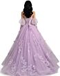 Jovani Q46664 Illusion Bodice Juliet Sleeve Sweet 16 Gown