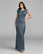 Mac Duggal 6169 Jewel Neckline Fringe-Embellished Dress