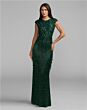 Mac Duggal 6169 Jewel Neckline Fringe-Embellished Dress