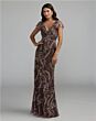 Mac Duggal 68914 Flutter Sleeve Embroidered Lace Dress