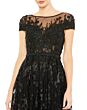 Mac Duggal 20405 Sheer Bodice Cap Sleeve Dress