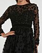 Mac Duggal 67007 Long Sleeve Tea-Length Formal Dress