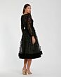 Mac Duggal 67007 Long Sleeve Tea-Length Formal Dress