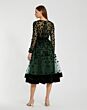 Mac Duggal 67007 Long Sleeve Tea-Length Formal Dress