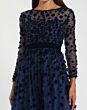 Mac Duggal 67007 Long Sleeve Tea-Length Formal Dress