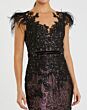 Mac Duggal 79230 Feather Sleeve Dress