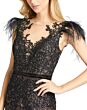 Mac Duggal 79230 Feather Sleeve Dress