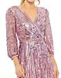 Mac Duggal 5509 Three Quarter Sleeve Sequin Dress