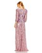 Mac Duggal 5509 Three Quarter Sleeve Sequin Dress