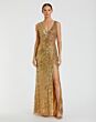 Mac Duggal 5473 High Slit Embellished Dress
