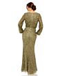 Mac Duggal 10044 Blouson Top Bishop Sleeve Dress