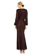 Mac Duggal 10044 Blouson Top Bishop Sleeve Dress