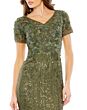 Mac Duggal 20282 Short Sleeve Embroidered Dress