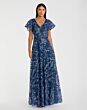 Mac Duggal 20301 Butterfly Sleeve Embroidered Dress