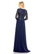 Mac Duggal 20388 Embroidered Bodice Illusion Sleeve Dress
