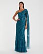 Mac Duggal 20528 Hanging Sleeve One Shoulder Dress