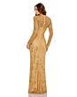 Mac Duggal 5504 Lattice Beadwork Jewel Neck Dress