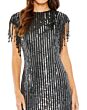 Mac Duggal 5971 Cap Sleeve Embellished Dress